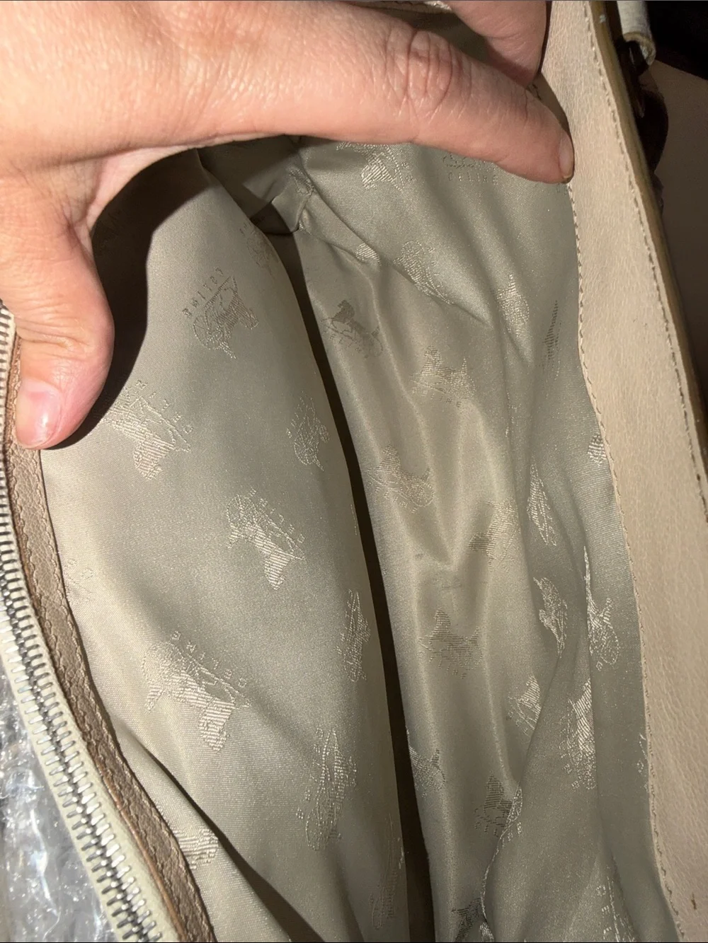 Celine Vintage Leather Boogie Bag Cream + COA & Dust Bag
